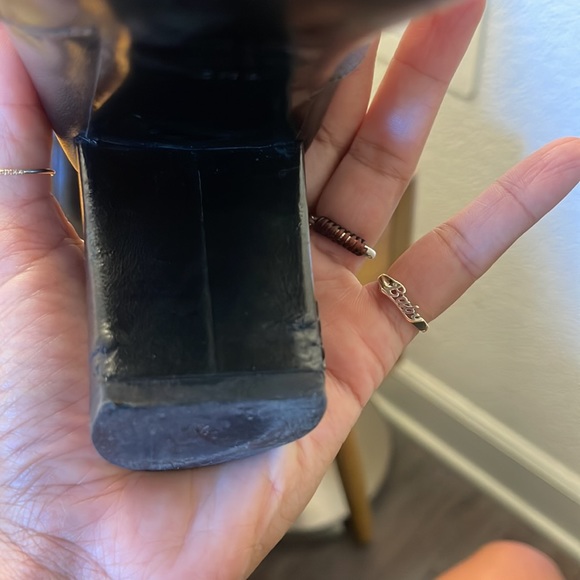 Vintage YSL y2k boots yves saint Laurent black leather ankle booties round toe - Picture 8 of 13